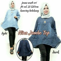 PA Atasan jeans NINA JUMBO(Gamis seragam,gamis wanita muslim,Jaket)