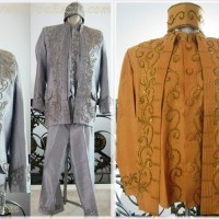 Jual Beskap Pengantin Jas Pria Muslim Asraf Payet Nikah Wedding Kebaya Baru Murah