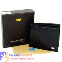 Jual DOMPET KULIT IMPORT PRIA | BRAUN BUFFEL BB01-12 BLACK Murah