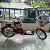Harga Promo Sepeda Listrik Super Rider Type Mars Platinum dg spion
