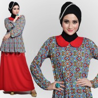 Busana Muslim / Gamis Shejab - Queena Dress (Red) *Limited Edition