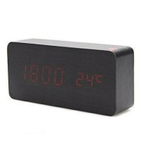 Jual Jam Digital LED Wood Clock Kayu Murah