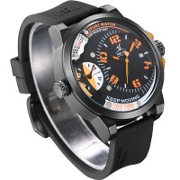 Jam Tangan Pria Anti Air Original Weide Series Dual Time warna Kuning