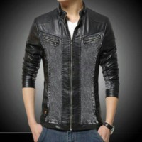 jaket kulit kombinasi levis