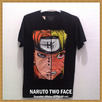Jual KAOS DISTRO NARUTO TWO FACE Murah