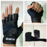 Jual sarung tangan glove fitnes gym lilit panjang Murah