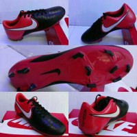 Sepatu Bola Nike Magista Hitam-Merah list Putih Grade Ori