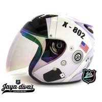 Helm X-Lite Astronot Half Face Replica White Motif XLITE X-802