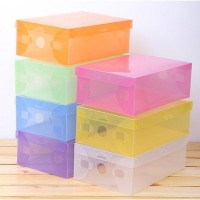 Jual Box Sepatu Bahan Plastik Mika / Kotak Sepatu Warna-warni Murah