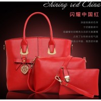 Jual tas jinjing tenteng merah wanita maroon five red kulit safiano lentur Murah