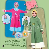 Gamis Jilbab Qirani Kids Anak Muslimah QK48