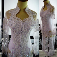 kebaya muslimah akad nikah putih pre wedding terbaru 5M35