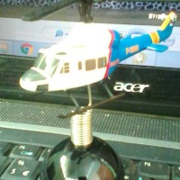 miniatur helikopter Bell 412 POLISI UDARA 10cm