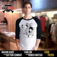 Jual Kaos Raglan One Punch Man Vs Boku No Hero Academia (FR-205) Murah