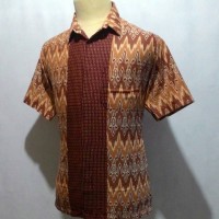 Jual Kemeja Baju Batik Pekalongan Pria Cowok Motif Songket Rangrang C31 Murah