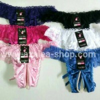 Jual G-String Transparan Lubang Tengah Murah