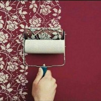Jual roll cat motif mawar Murah