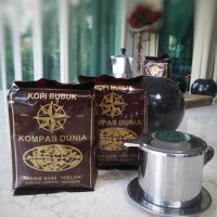 Jual Kopi Bubuk Lampung Robusta cap Kompas Dunia 250gram Murah