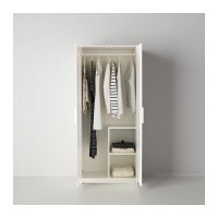 IKEA BRIMNES Lemari pakaian 2 pintu, putih