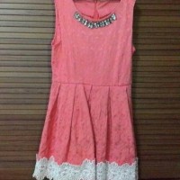 dress wanita baju pesta maupun santai warna orange