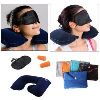 Jual Bantal Travel tiup 3in1 - travel pillow set Murah