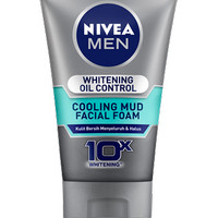 Jual Nivea Men WHITENING OIL CONTROL COOLING MUD FACIAL FOAM 100ML Murah