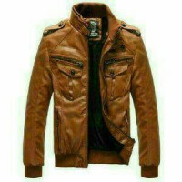 Jaket Semi Kulit Double Kerah