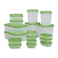 Jual IKEA Pruta Tempat Makanan Isi 17 pcs per set Kontainer Sayur Kulkas Murah