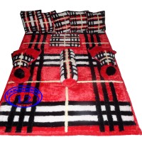 Karpet Bulu Rasfur full set, Karpet Motif Minimalis