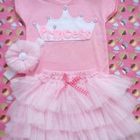 Jual Tutu Princess Set Baru | Baju Gaun / Dress Anak Terbaru Murah L