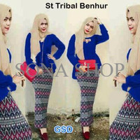 tribal benhur/blus rok pasmina/stelan baju hijab/pakaian muslim 794G