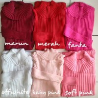 Jual Turtle neck salur panjang Murah