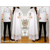 Jual ST Elegant couple putih / couple muslim / gamis Murah