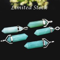 Jual Amazonite Stone Lucky Point Pendant Kalung Choker Murah