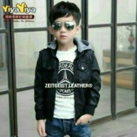 Jual Jaket Semi Kulit Anak Kupluk / Hoodie Murah