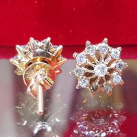 TERMURAH Giwang Anting BERLIAN Natural Diamond Ring Emas 50%