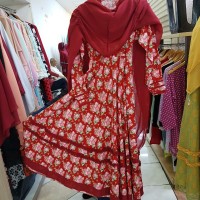 Pakaian Stelan Baju Muslim Gamis Wanita Model Katun Jepang Harga Murah
