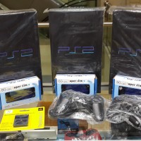 Playstation PS2 Sony FAT + Hdd 40GB matrik + 2 Stick Getar reg japan
