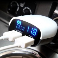 Jual Tarkan Car Smartphone Smart Charger Dual USB with LCD Murah