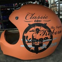 Helm Cakil Scooter Orange / Helm Cakil HBC / Helm Cakil SNI (BARU)