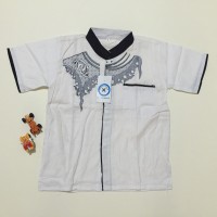 Jual Baju koko anak warna putih bordir ukuran 2 LD68 PB39 Murah