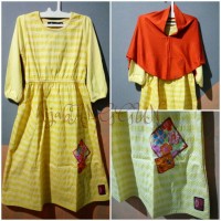 gamis/baju Muslim anak Oka oke reg jilbab size 5