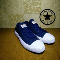 Sepatu Converse Chuck Tailor CT/OP Biru Tua Navy Cewek Cowok Keren