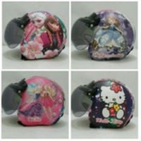 helm retro bogo anak motif kartun / helm sepeda
