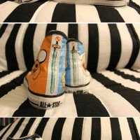 Jual sepatu lukis high converse adventure time Murah