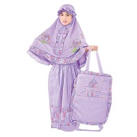 mukena anak katun ungu inficlo SHI 887 original asli cibaduyut