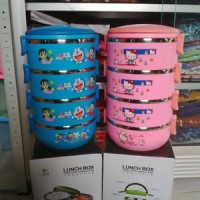 Lunchbox / Rantang Makan Stainless Susun 4 Karakter Murah
