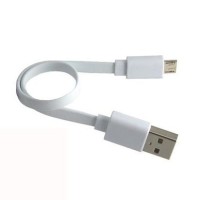 Jual Kabel Data Power Bank Pendek Gepeng Micro USB Samsung Sony Asus Xiaomi Murah