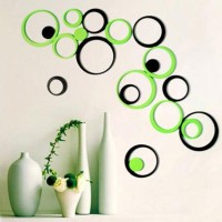 Jual 3D Wall Sticker Art Round Shape / Hiasan Dinding Modern Warna-warni Murah