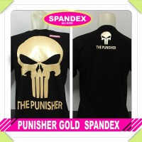 Baju Kaos Distro Anime Punisher Gold Spandek Hitam